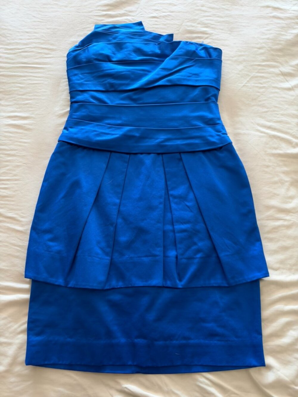 BCBG Asymmetrical Strapless Mini Dress size 6